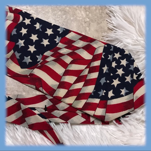 Beans McGee. USA Made American Flag Tie - Picture 5 of 7